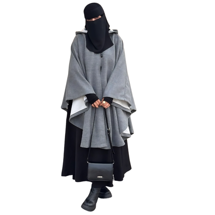 poncho gris