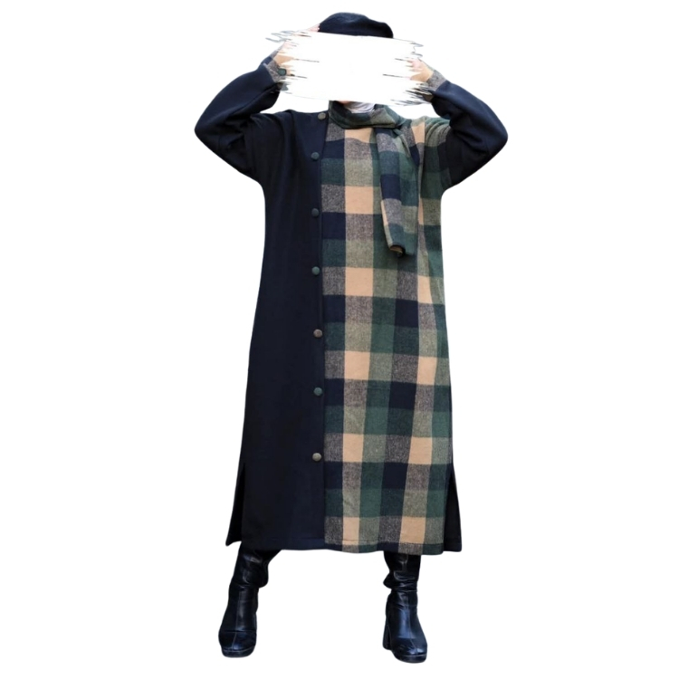 tunique hiver vert noire
